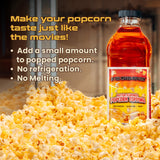 At-The-Movies-Popcorn® Buttery Flavor Popcorn Topping (1 Liter) - Movie Theater Butter Popcorn Oil, Vegan, Gluten Free, Non GMO, Zero Trans Fat, Rich