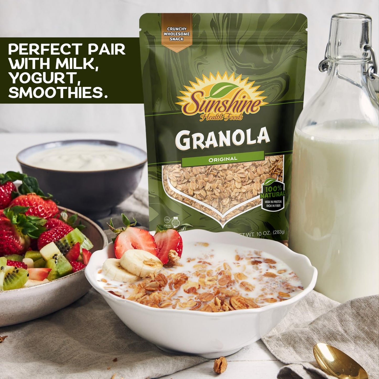Original Granola, Delightfully Crunchy Healthy Granola Cereal, Ideal Granola for Yogurt or Enjoy with Milk, Perfect Granola Cereal Healthy Snack