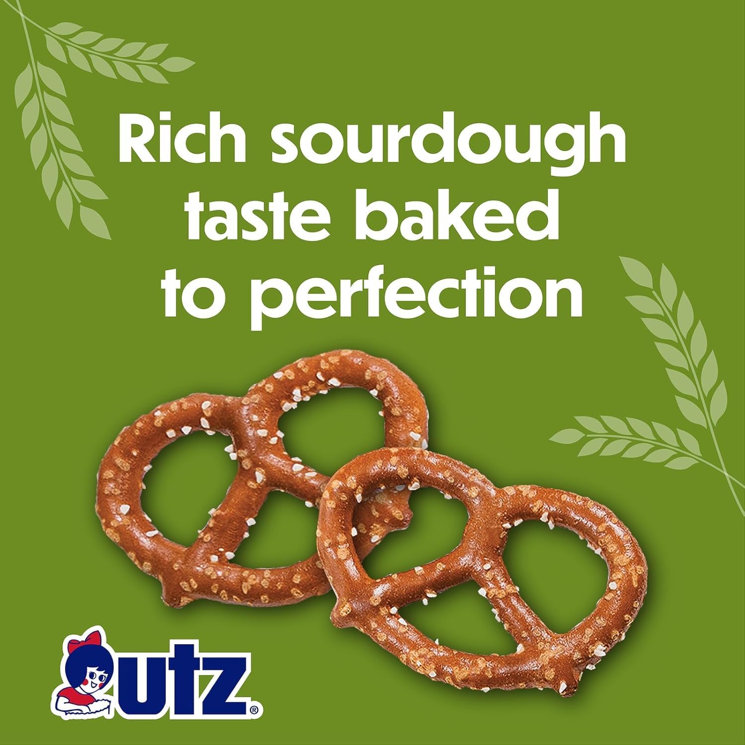 Utz Sourdough Specials Pretzels, Original, 63 oz. Barrel, Classic Pretzel Knot with Rich Sourdough Flavor, Resealable Container, Tasty Party Snack