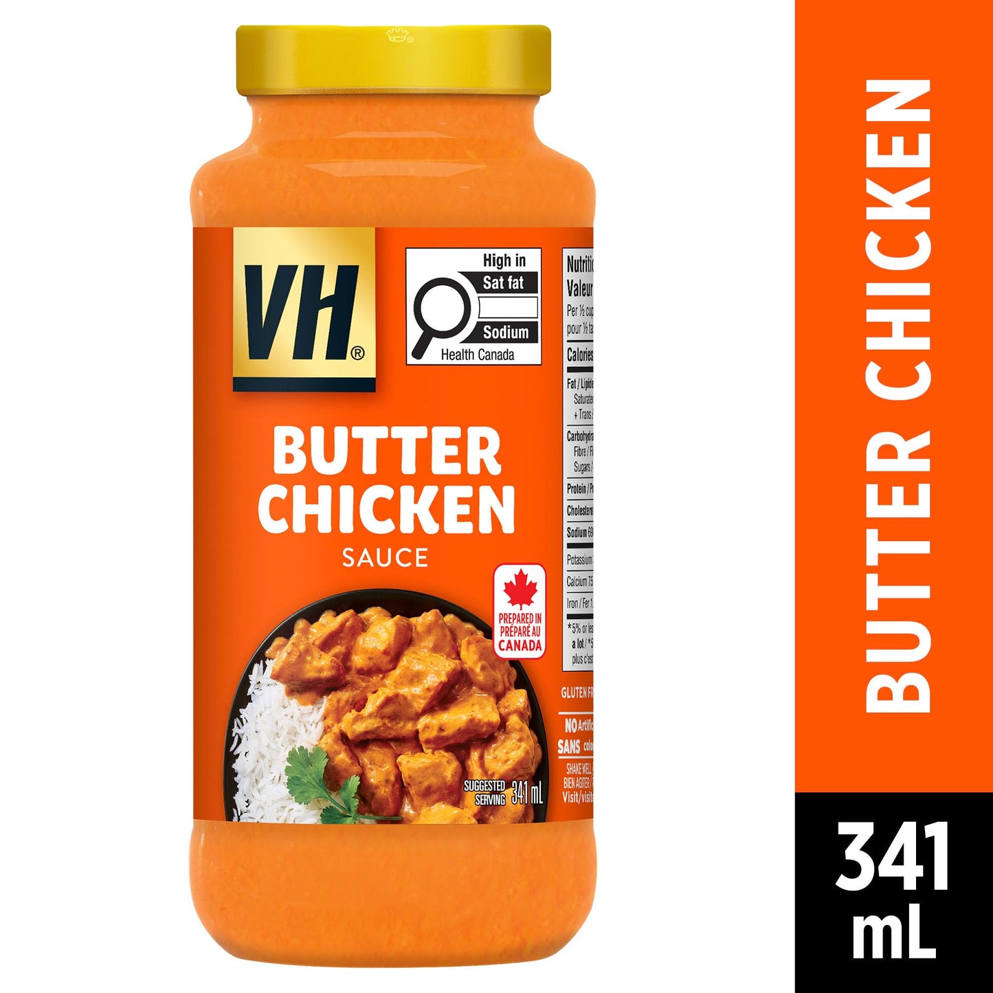 VH Butter Chicken Cooking Sauce (12 Count), 341ml/11.5oz, Jars {Imported from Canada}