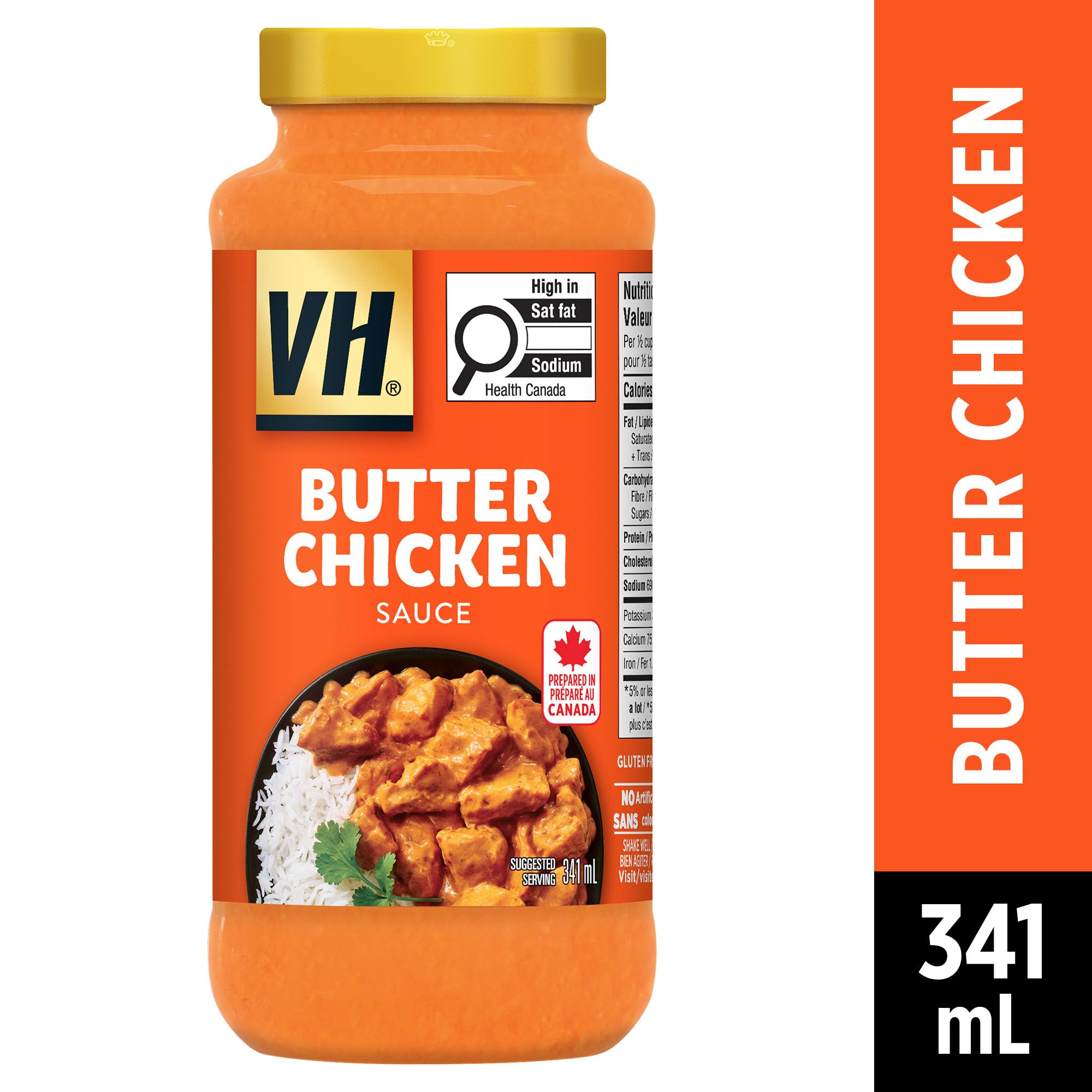 VH Butter Chicken Cooking Sauce (12 Count), 341ml/11.5oz, Jars {Imported from Canada}