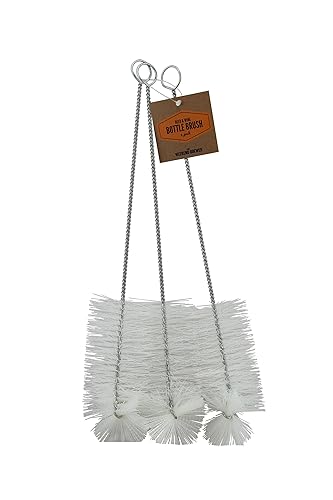 The Weekend Brewer 3pk Bottle Brushes great for cleaning Beer, Wine, Water, Soda, Kombucha, etc