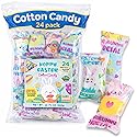 Easter Candy - Cotton Candy 24 Pack, | LUPY LUPS | Individually Wrapped 0.5 oz Each | Easter Basket Stuffers, Party Favors, Easter Gifts for Kids |