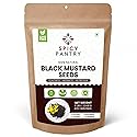 SPICY PANTRY Black Mustard Seeds 4 oz - Whole Spice for Curries, Pickles, Marinades, Spice Blends & Tempering - Non-GMO, Gluten Friendly, Bold