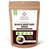 SPICY PANTRY Black Mustard Seeds 4 oz - Whole Spice for Curries, Pickles, Marinades, Spice Blends & Tempering - Non-GMO, Gluten Friendly, Bold