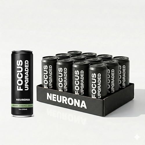 NEURONA Smart Energy Drink for Focus & Productivity - Dynamine & Alpha-GPC - Nootropics & Adaptogens - Jitter Free Energy, Mental Clarity, Brain