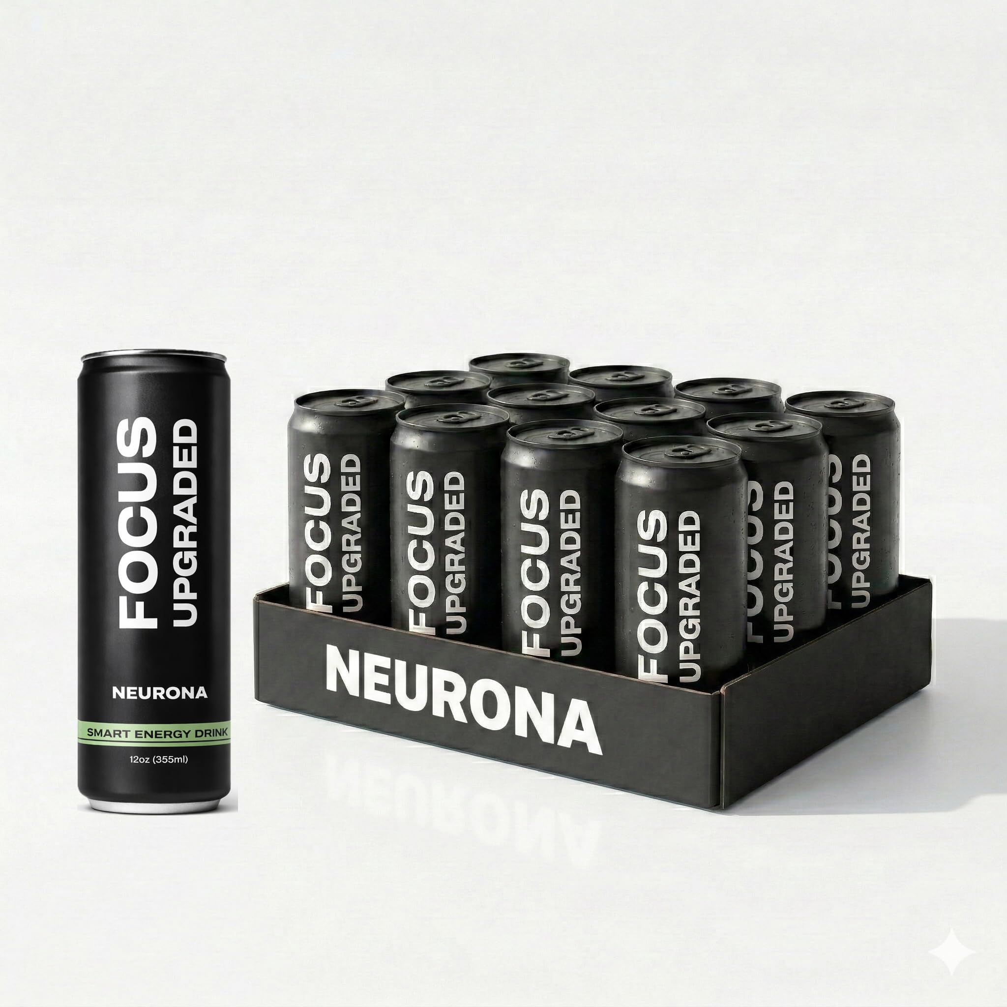 NEURONA Smart Energy Drink for Focus & Productivity - Dynamine & Alpha-GPC - Nootropics & Adaptogens - Jitter Free Energy, Mental Clarity, Brain