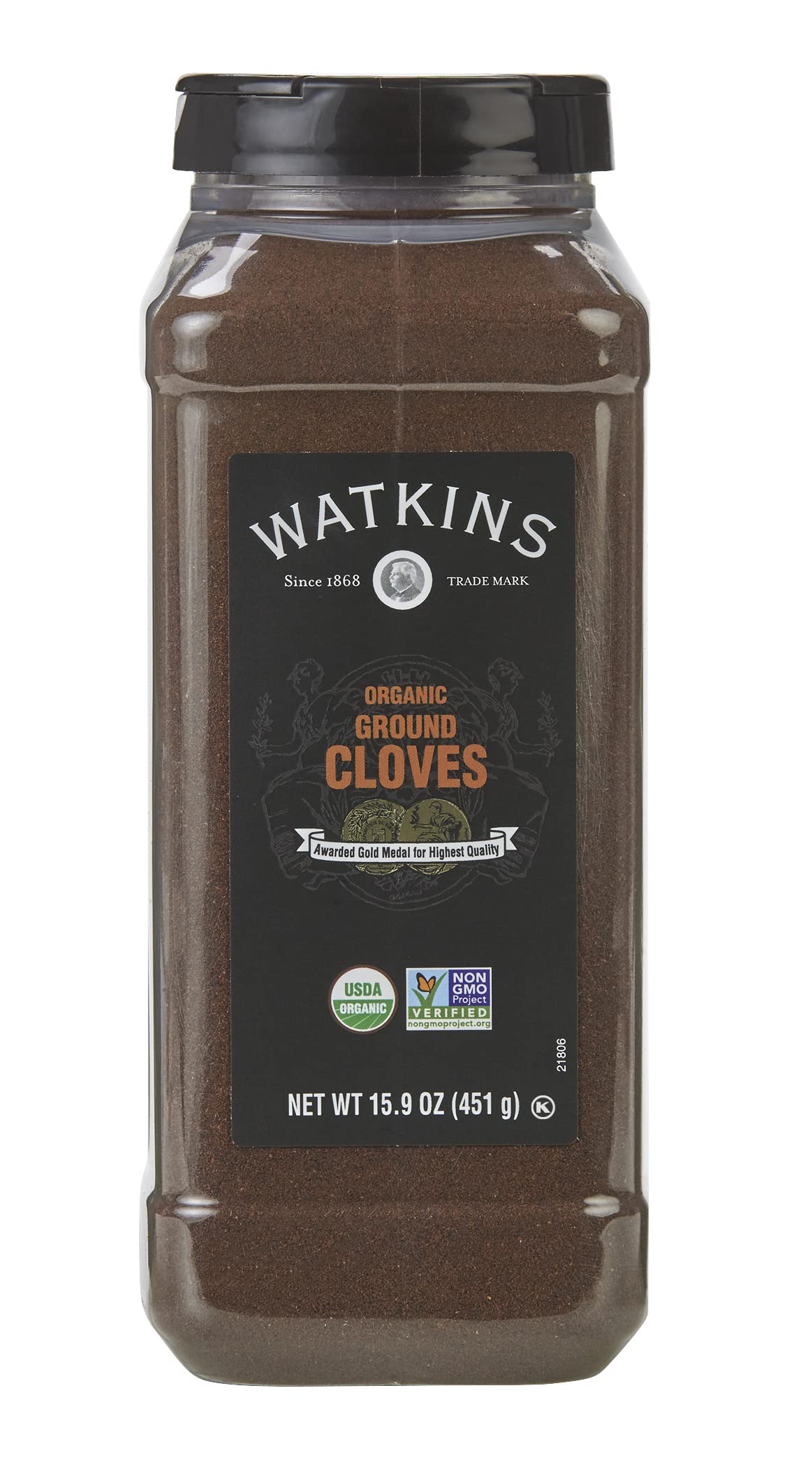 Watkins Gourmet Spice, Organic Ground Cloves, Bulk Food Service Size, 15.9 oz (Pack of 1)