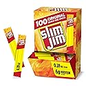 Slim Jim Smoked Meat Sticks, Original Flavor, 6g Protein Per Serving, Snack Size, 0.28 oz. (100 Count)