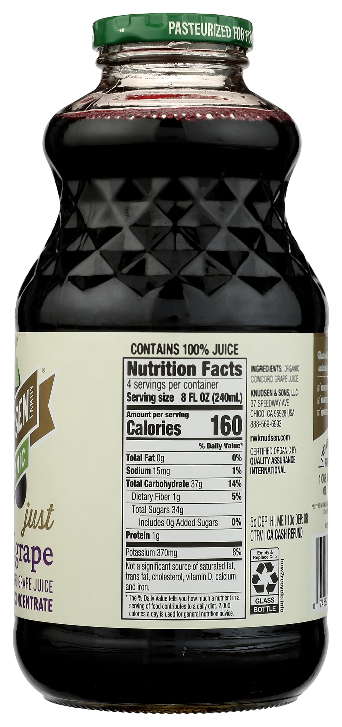 R.W. Knudsen Organic Just Concord Grape Juice, 32 fz