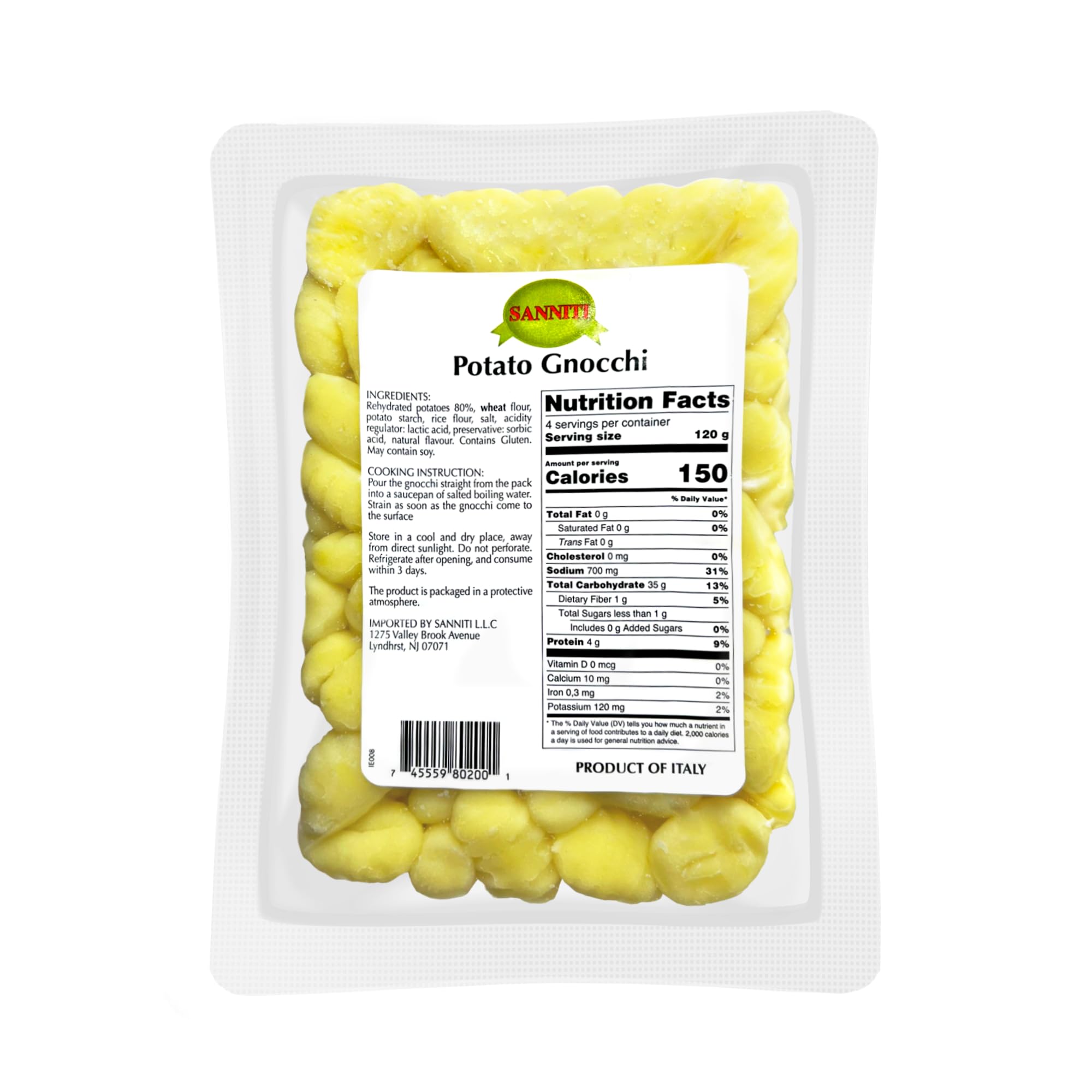 Sanniti Imported Italian Potato Gnocchi 17.5 oz (Pack of 3) (Original)