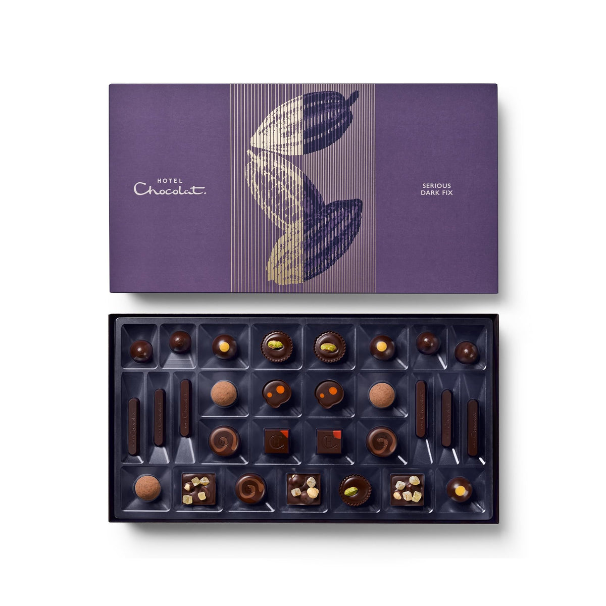 Hotel Chocolat Chocolate Gift Box - Dark Chocolate Assortment, 29 Pieces, Gourmet Chocolate Gift