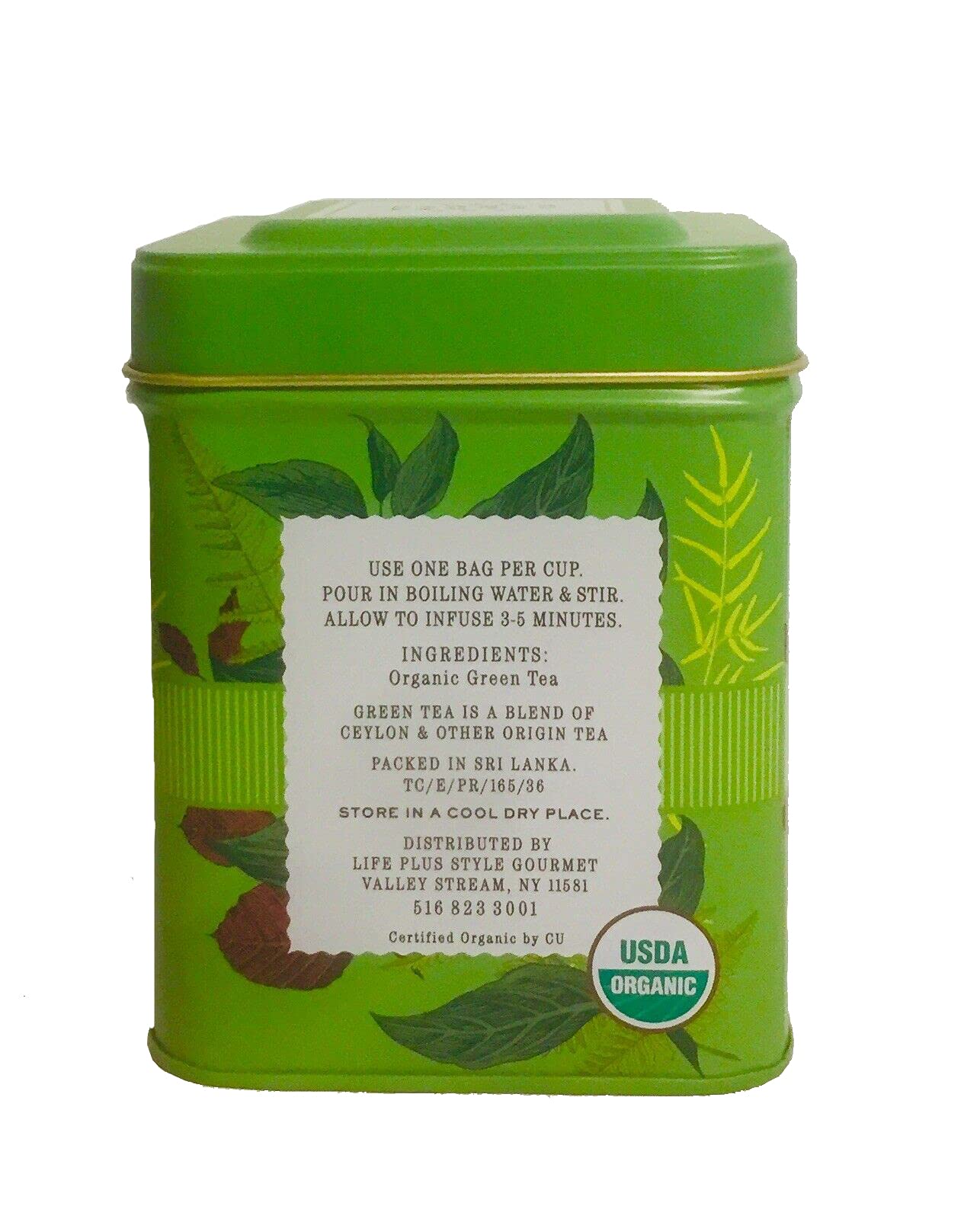 The Secret Garden USDA Organic Green Tea, 50 tea bags (Pack of 2)