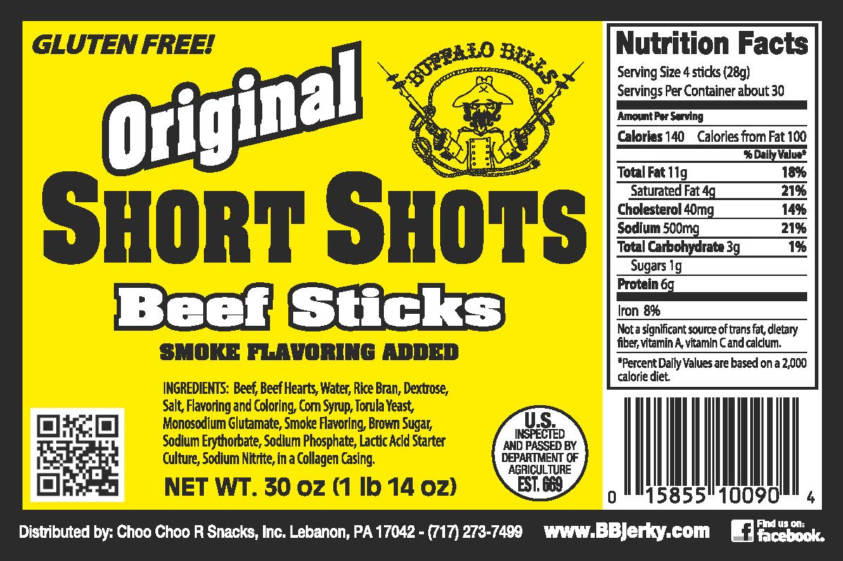 Buffalo Bills Original Short Shots (105-120 mildly flavored sticks per 30oz bag - each is 3.5")