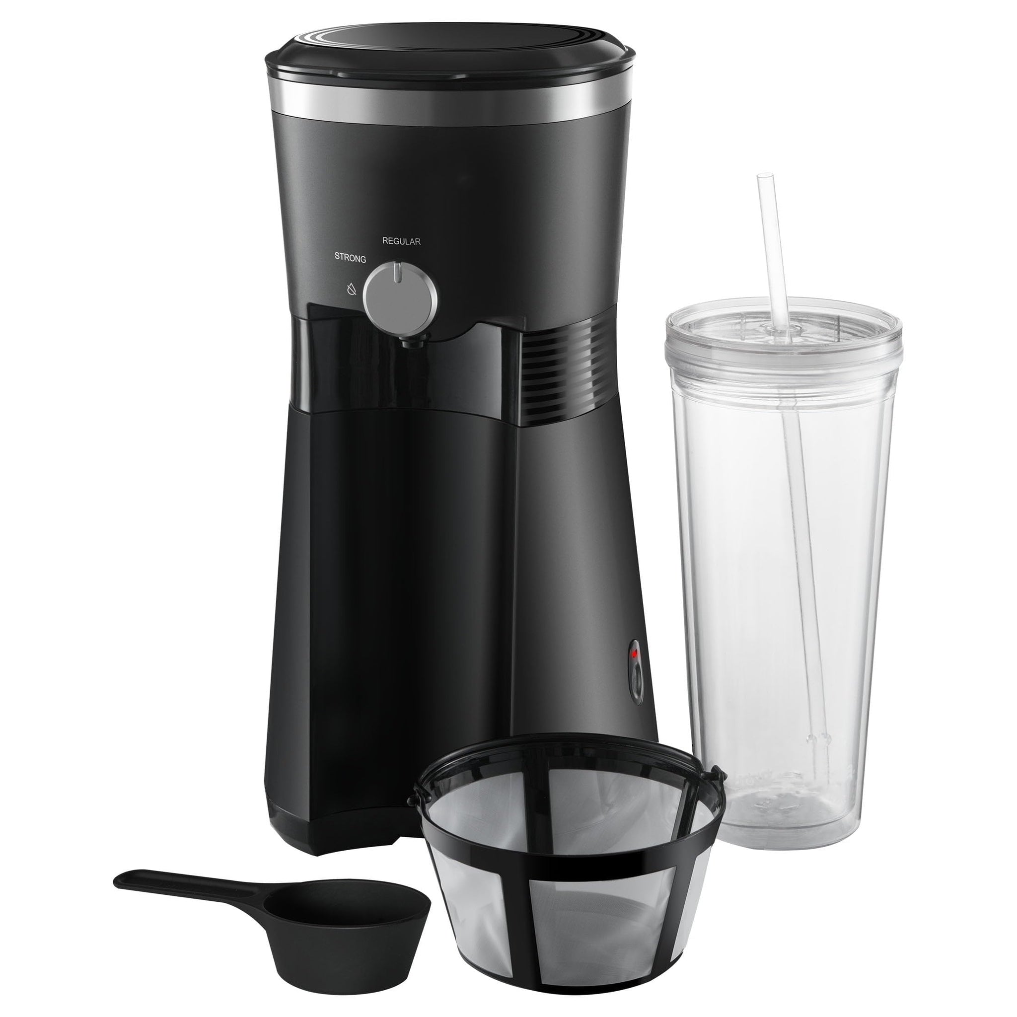 MaiyO Iced Coffee Maker with 25 fl oz. Reusable Tumbler, Black