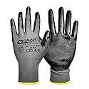 QEAR 12 Pairs Pack Nitrile Rubber Coated Gloves, Multi-function,Light-weight,Good Abrasion, Oil/Greasy Resistance Palm (X-Large)