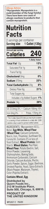Quorn Meatless Homestyle Fried ChiQin Cutlets, 9.2 OZ
