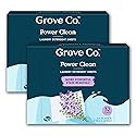 Grove Co. Laundry Detergent Sheets, Power Clean Dissolving Washer Sheets (2 Pack - 64 Loads) Tough Stain Remover, 100% Natural Lavender Blossom