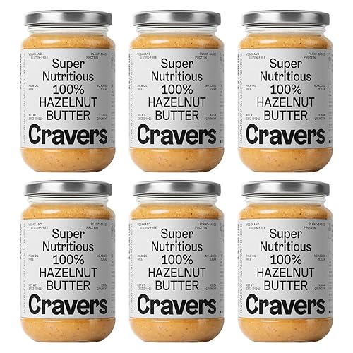 Cravers 100% Hazlenut Butter Spread, All Natural Keto Snack, Low Carb, Sugar Free, Gluten Free, Paleo, Vegan, Kosher, Non-GMO & High Protein, Hazelnut