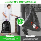 Trash Bags 15 Gallon Tall Kitchen Drawstring Garbage Bags,Fit 13-15 Gal Bins,Extra Strong&Leak-Proof,Unscented&Recyclable Trash Can Liners for Home
