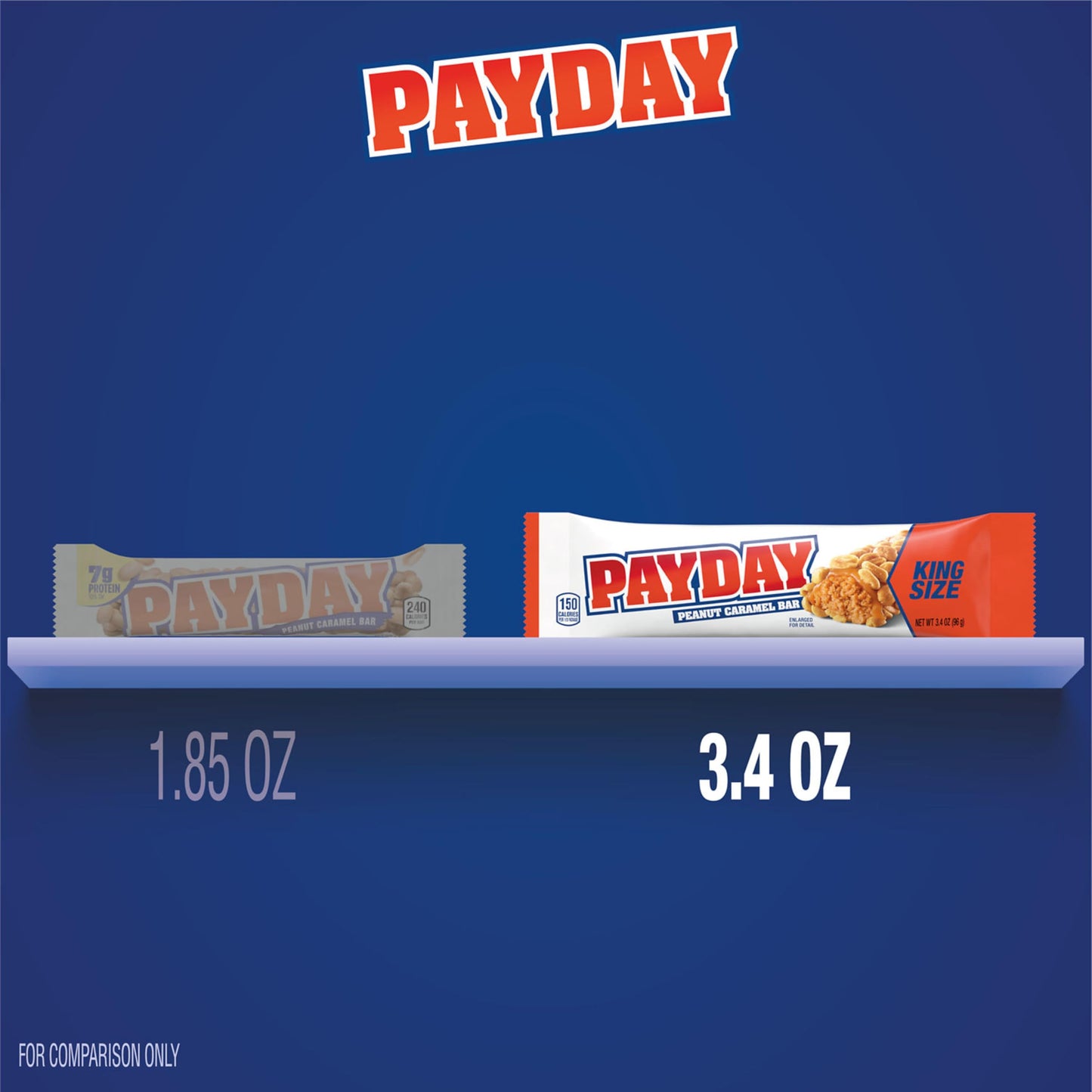 PAYDAY Peanut Caramel King Size, Candy Bar, 3.4 oz