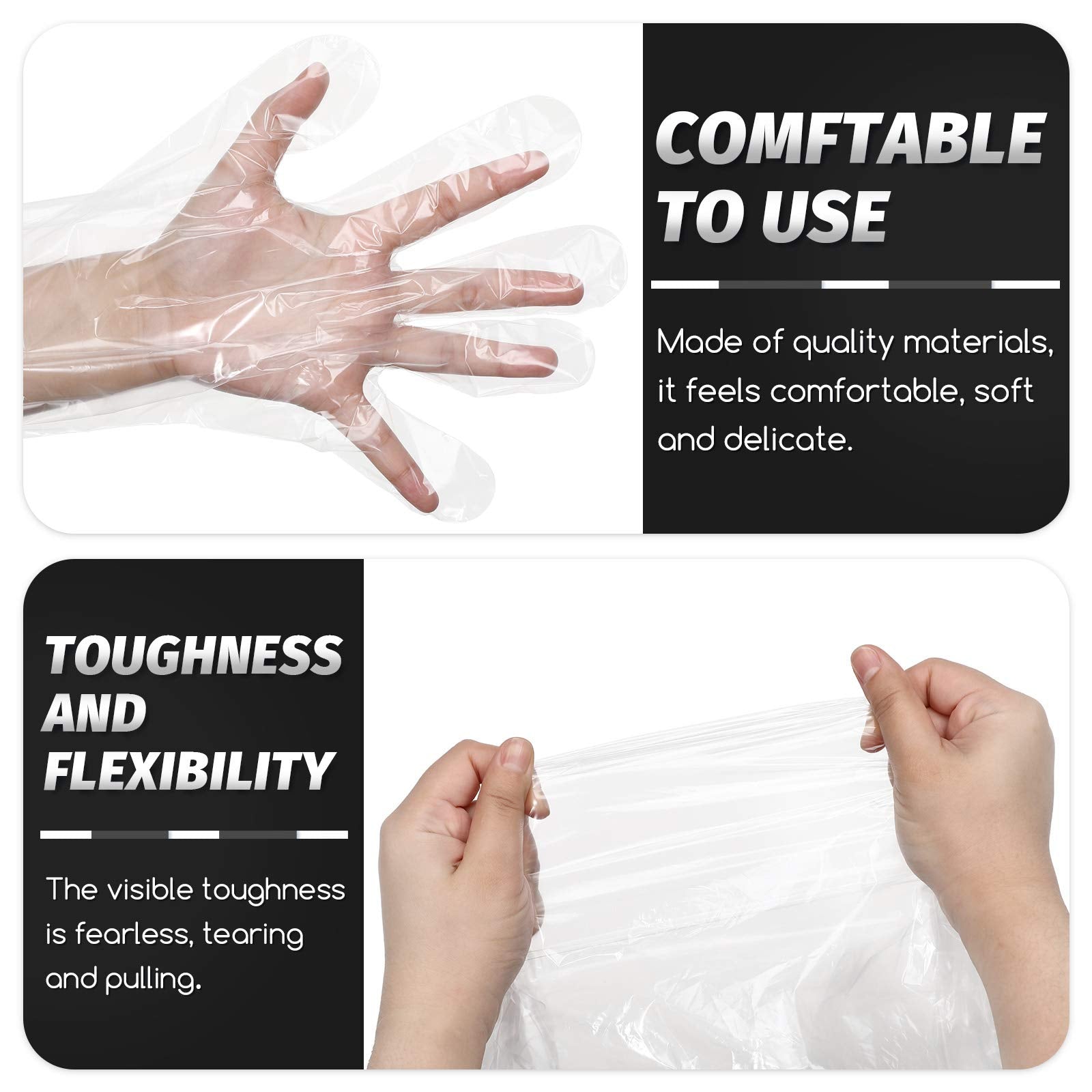 Patelai 50 Count Disposable Dressing Gutting Gloves, White, Unisex