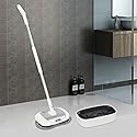 Electric Mop with Cleaning Bucket - Cordless Floor Polisher, 4 Pack Mop Pads, Automatic Cleaning, Up to 100 Mins, Rechargeable, for Wooden, Marble