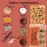 The Gourmet Granola | Pumpkin Spice Granola Bars | Soft and Chewy | Gluten Free | Soy Free | Great On the Go Snack | Made in Nebraska USA | 1.2 oz Bar