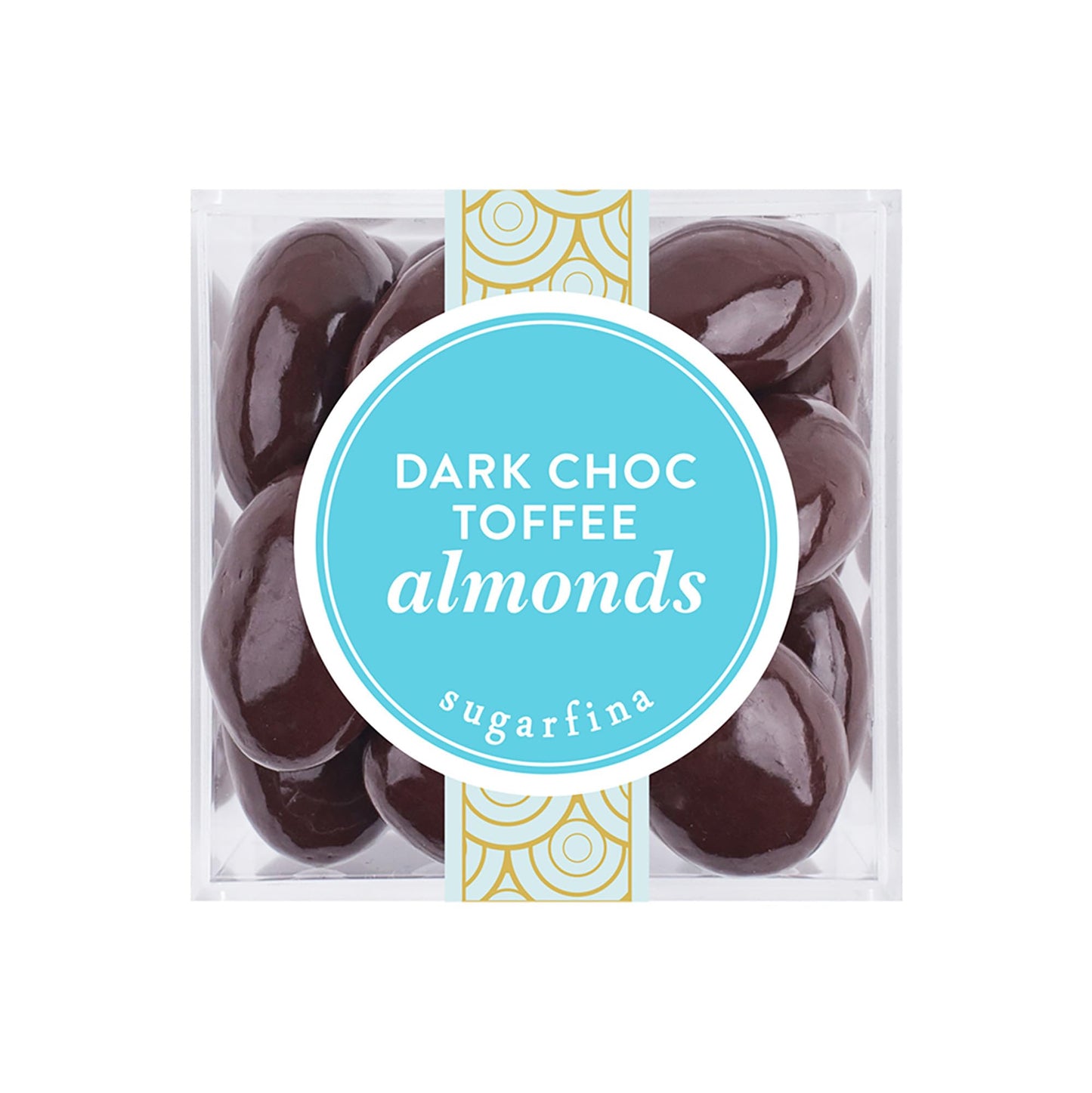 Sugarfina Dark Chocolate Toffee Almonds Small Candy Cube, Chocolate Bites, 2.7 oz, 3 Count