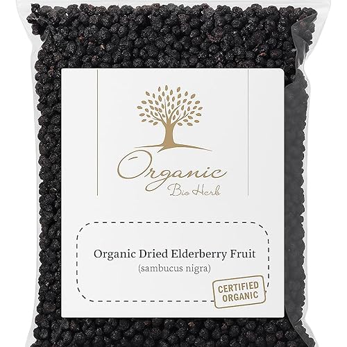 Organic Bio Herbs-Organic Dried Elderberry Fruit (Sambucus Nigra) 6 Oz.