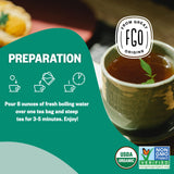 FGO Organic Spearmint Leaf Tea, 100 Count, Eco-Conscious Tea Bags, Caffeine Free, Resealable Bag, Packaging May Vary (Pack of 1)
