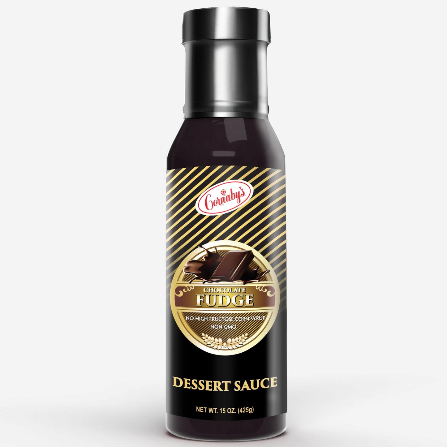 Gourmet Hot Fudge Dessert Sauce | Hot Fudge Sauce for Ice Cream Sundae Toppings or Dessert Topping - Plastic Bottle | Chocolate Fudge Sauce - Natural