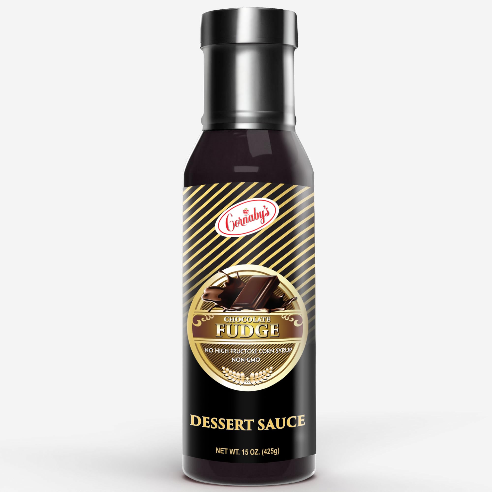 Gourmet Hot Fudge Dessert Sauce | Hot Fudge Sauce for Ice Cream Sundae Toppings or Dessert Topping - Plastic Bottle | Chocolate Fudge Sauce - Natural