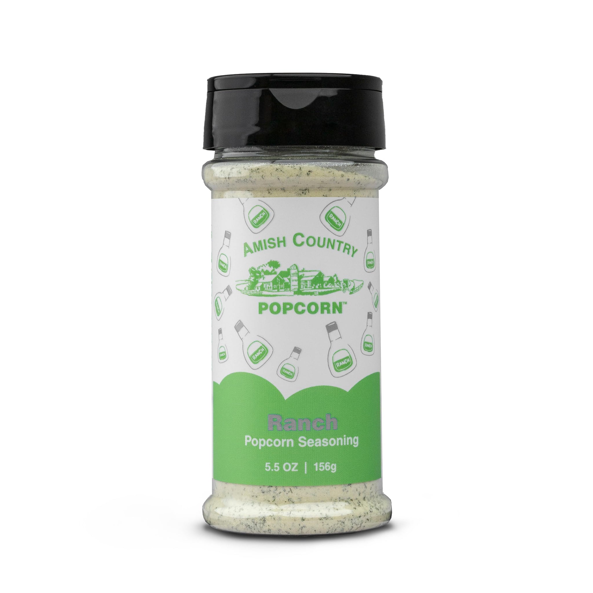 Amish Country Popcorn | Seasoning Variety Pack | 4 Bottles | White Cheddar - Cheddar Cheese - Sour Cream & Onion -Ranch | Nut Free | Old Fashioned