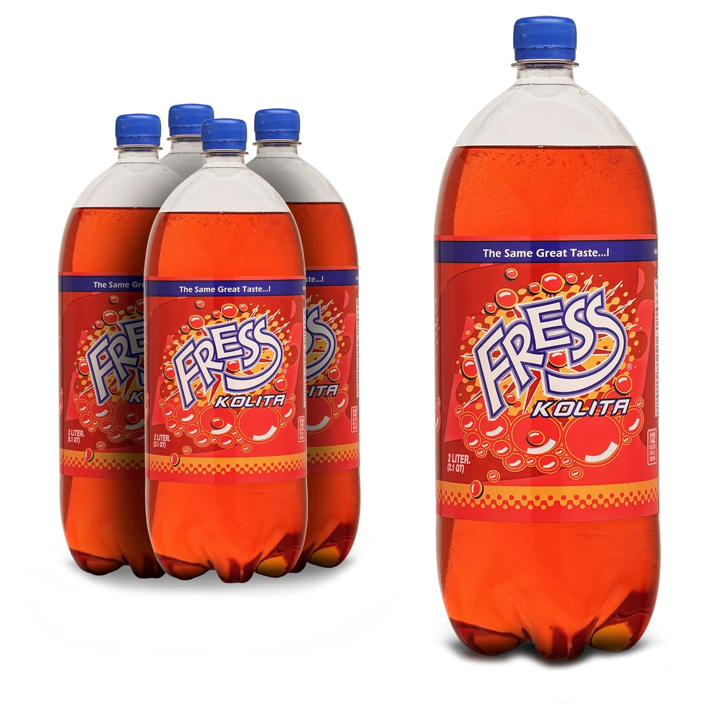 Fresskolita Reg, 2 lts bottle, Caffeine Free, Sweettened with Natural Sugar Fress Kolita Pop Kola (8 pack)