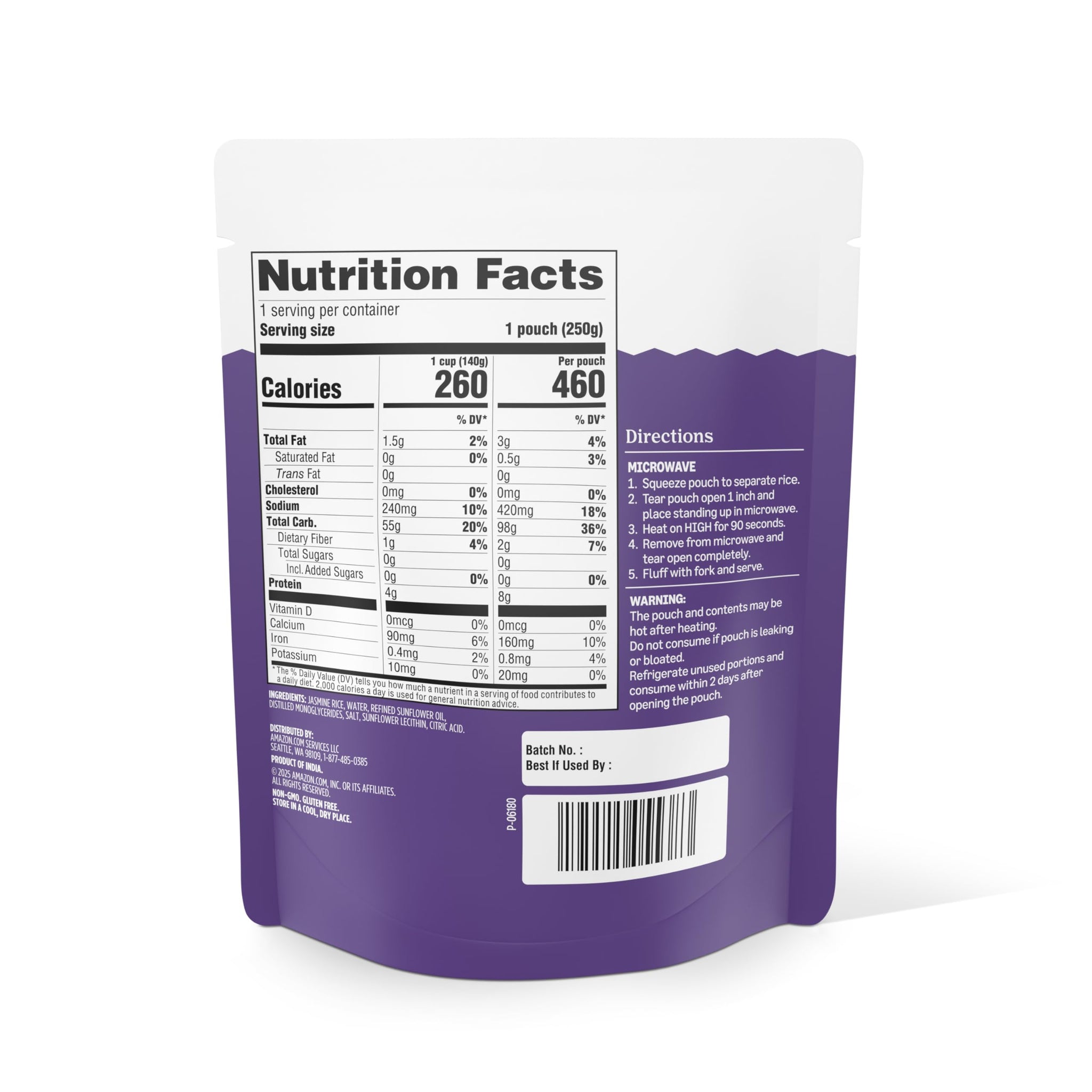 Amazon Grocery, 90 Second Jasmine Rice, 8.8 Oz