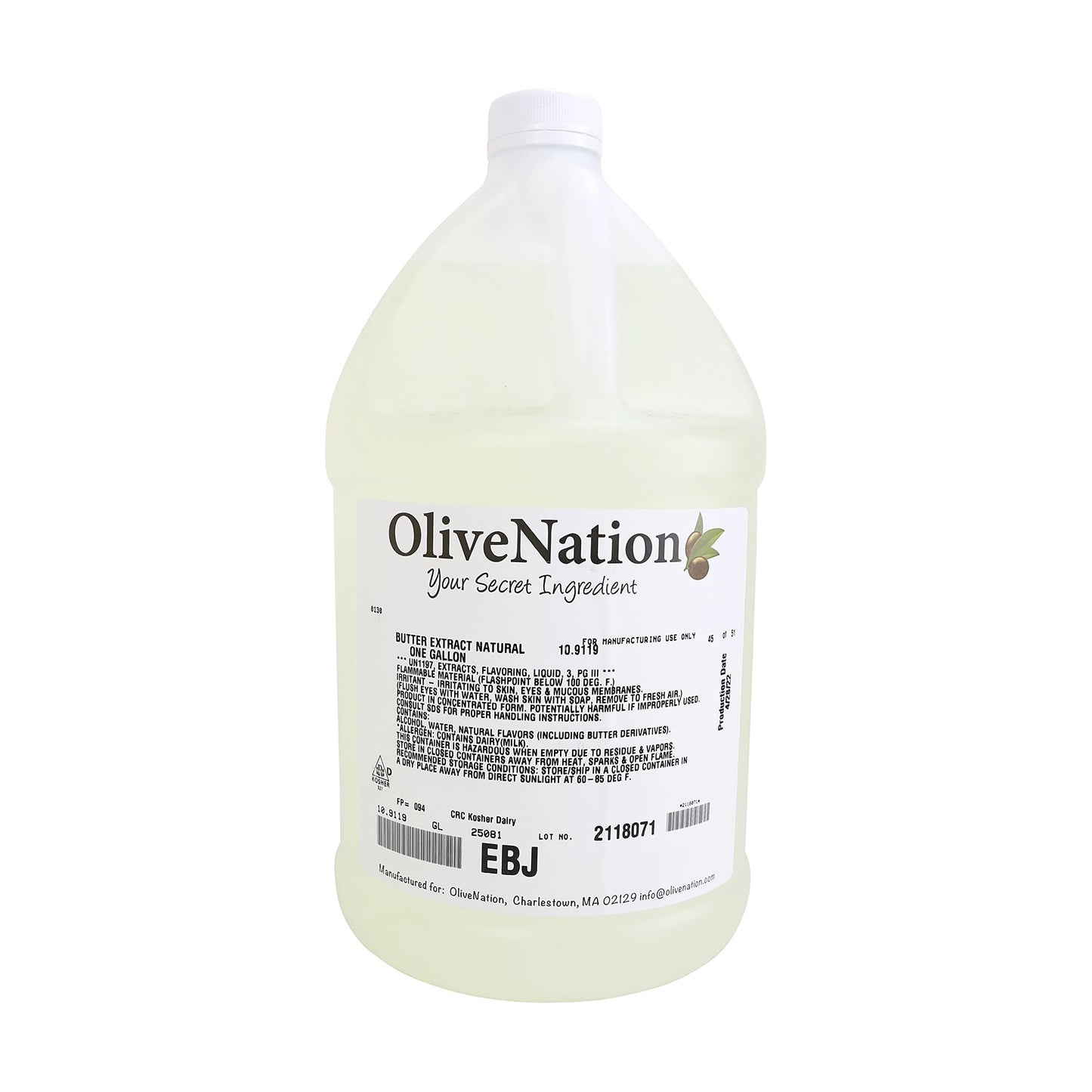 Butter Flavoring Extract, OliveNation Butter Extract - PG Free, Natural, Sugar Free, Non-GMO, Gluten Free, Kosher - 32 oz