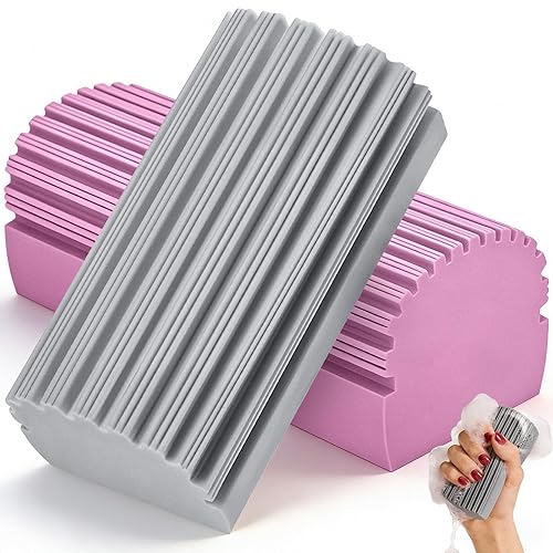 Magic Cleaning Sponges, Advanced Moisture Dusting Sponges for Trim, Air Vents, Overhead Fans & Spider Webs, Dust-Lock Multi-Purpose Cleaner for Glass