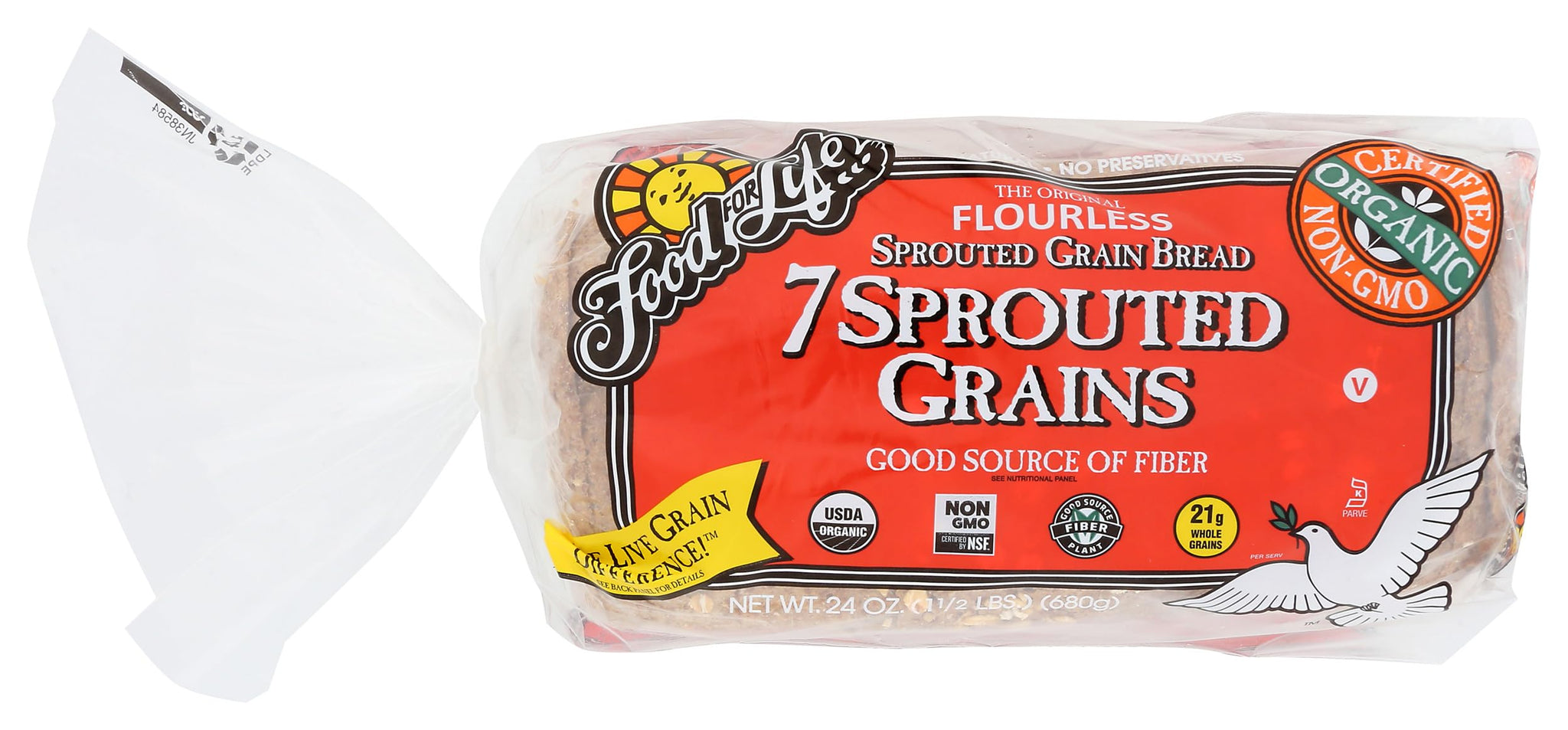 Food for Life Organic 7 Sprouted Whole Grain Bread, 24 OZ