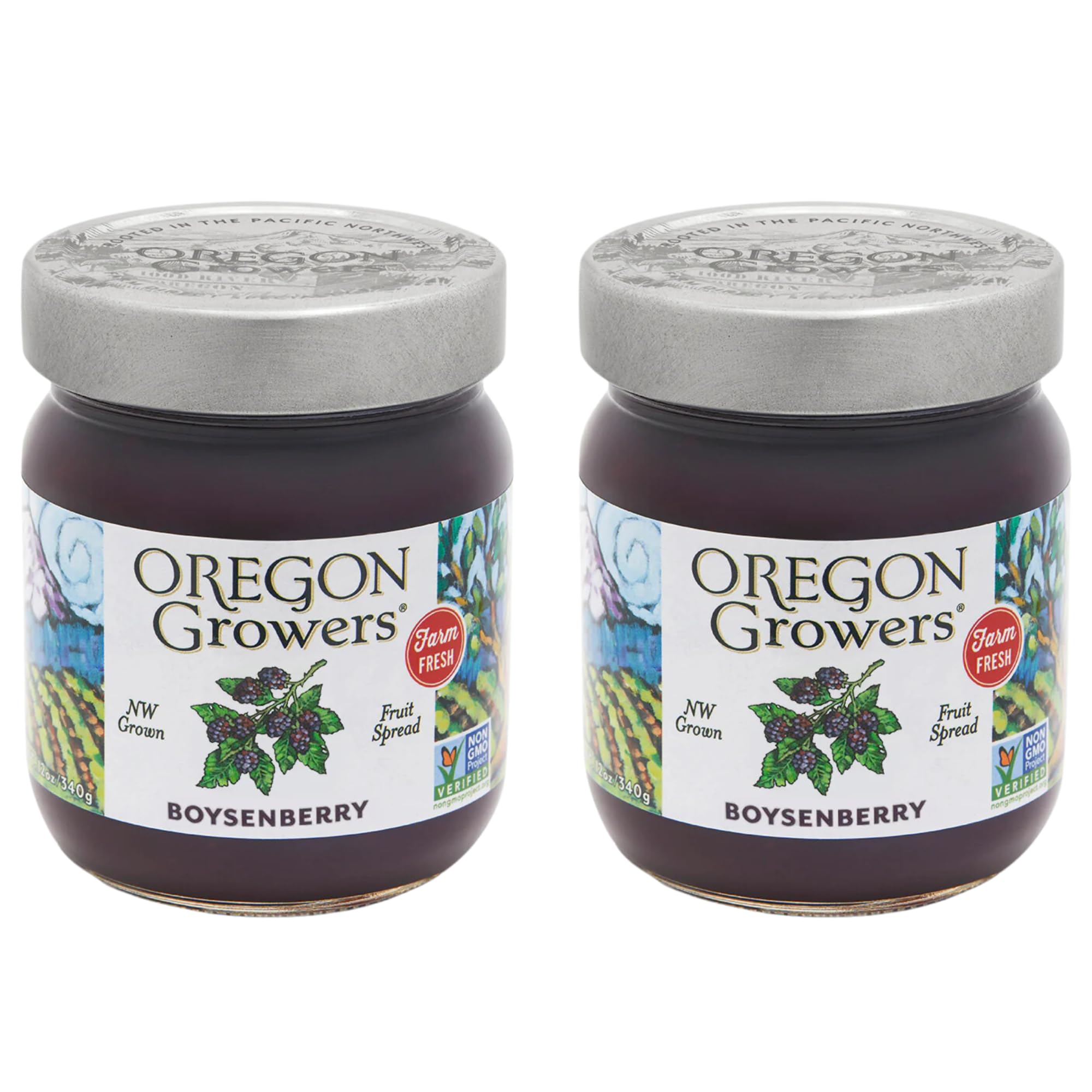 Oregon Growers Boysenberry Fruit Spread - Boysenberry Jam Seedless, Boysenberry Jelly, Organic Boysenberry Jam, Boysenberry Spread, All Natural