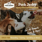 Farm Hounds - Pork Jerky - Premium Natural Jerky for Dogs - 100% Humanely Raised Pork - Break-to-Size - Great for Training & Treats - No Added Fillers