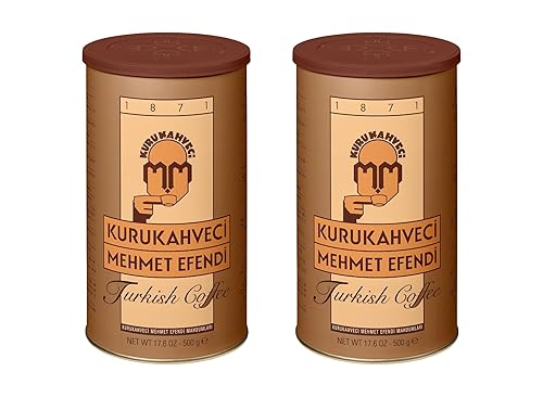 KURUKAHVECI MEHMET EFENDI Turkish Coffee, 100% Arabica, Finely Roasted Ground Coffee for Cezve, Rich Aroma, Medium, Authentic Turkish Coffee Tradition