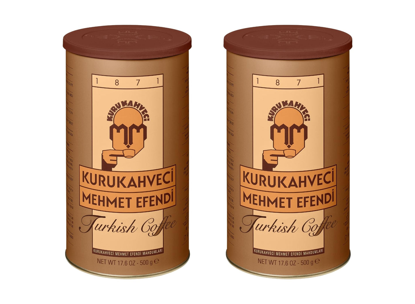 KURUKAHVECI MEHMET EFENDI Turkish Coffee, 100% Arabica, Finely Roasted Ground Coffee for Cezve, Rich Aroma, Medium, Authentic Turkish Coffee Tradition