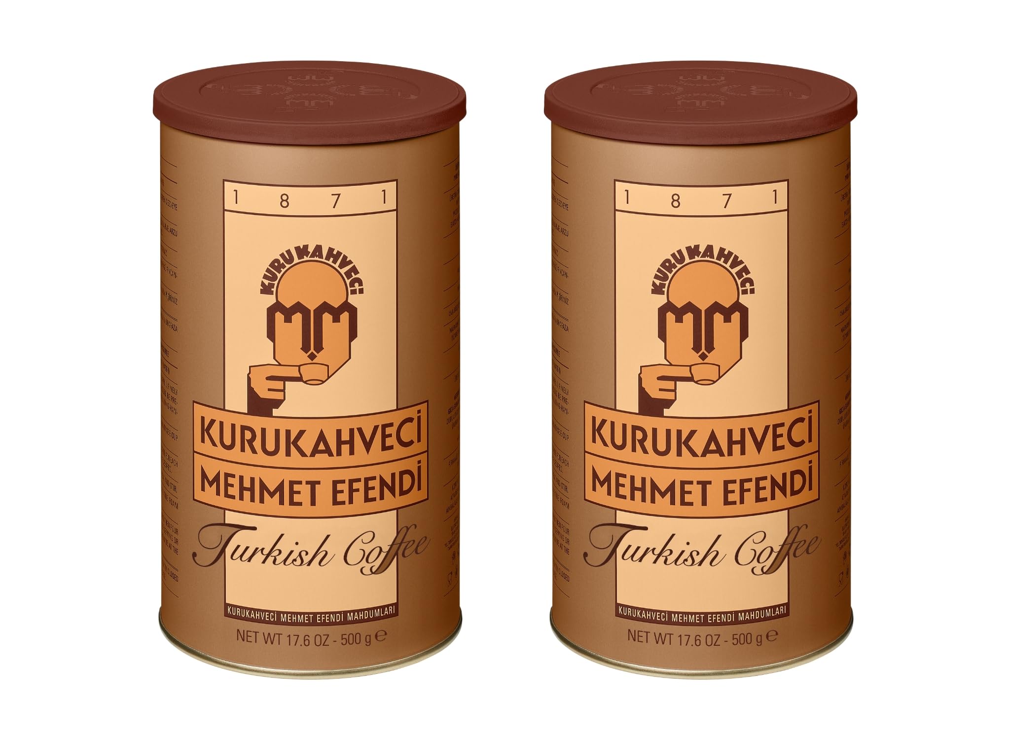 KURUKAHVECI MEHMET EFENDI Turkish Coffee, 100% Arabica, Finely Roasted Ground Coffee for Cezve, Rich Aroma, Medium, Authentic Turkish Coffee Tradition