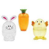 Fillable Easter Carrots, Bunny, and Chick 96-Pack Containers, Perfect Characters for Easter Egg Hunt, Basket Stuffers Filler, Surprise Carrot
