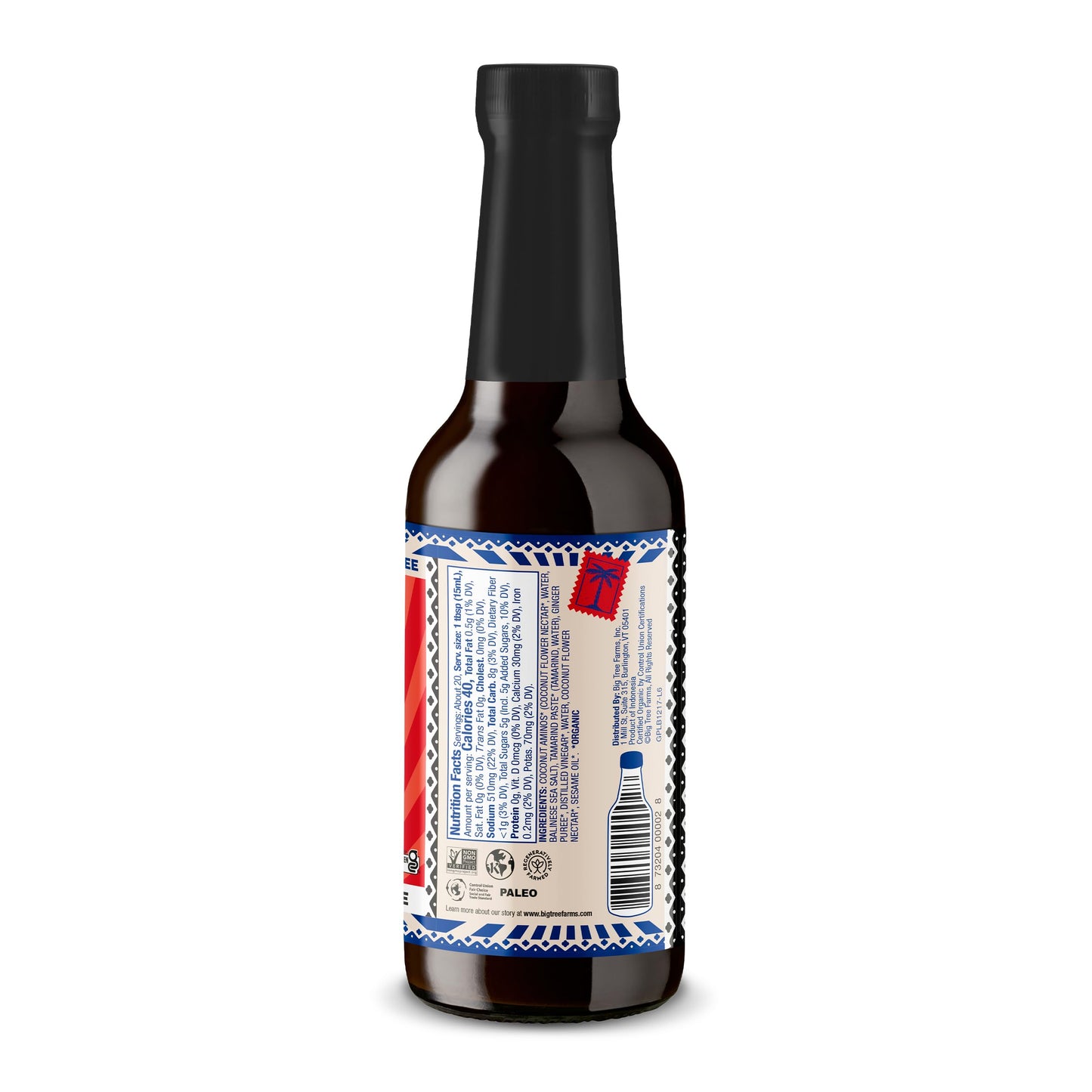 Big Tree Farms Organic Coco Aminos - Liquid Coconut Aminos, Soy-Free Sauce, Low Sodium, Soy Alternative, Gluten Free, Kosher, Marinade & Sauce