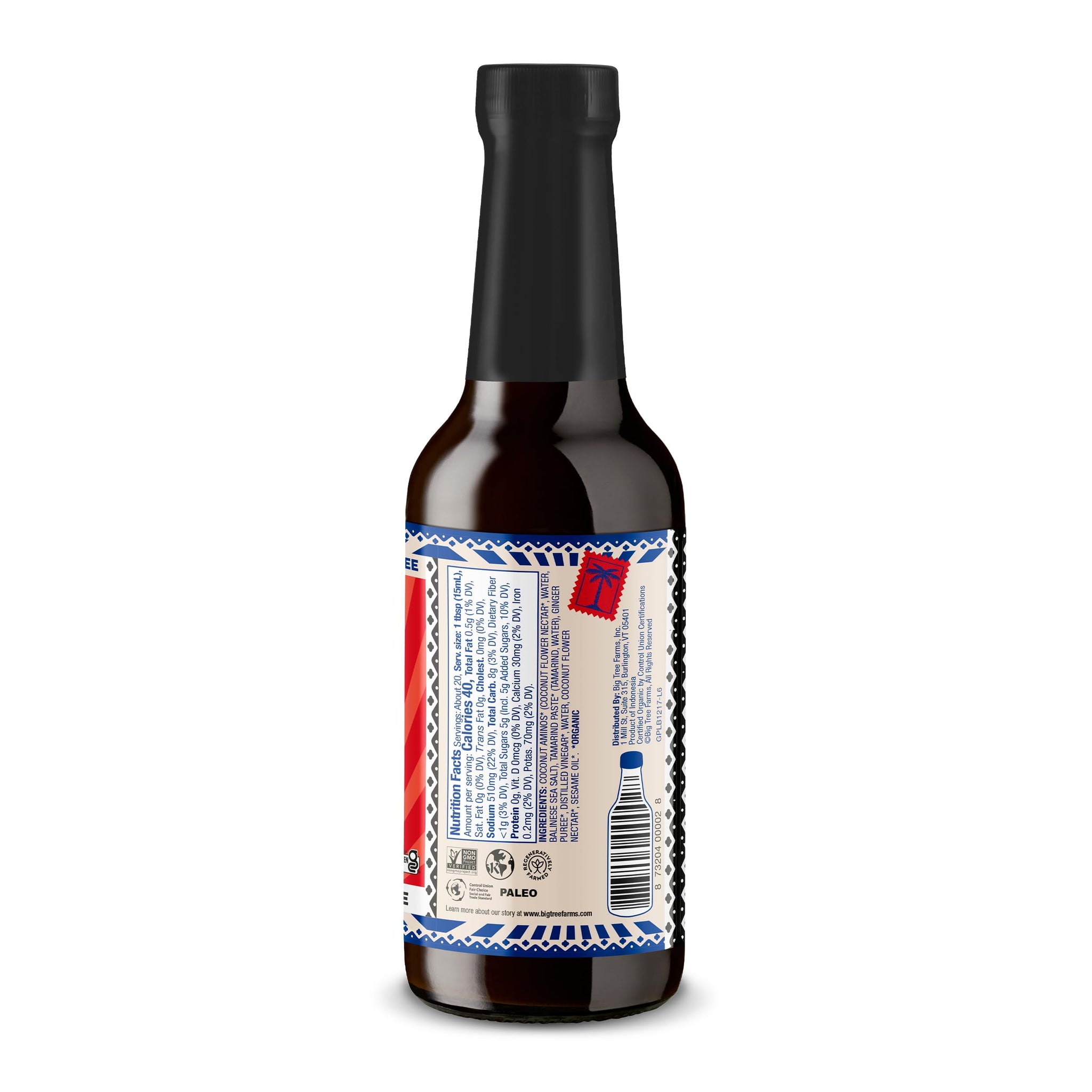 Big Tree Farms Organic Coco Aminos - Liquid Coconut Aminos, Soy-Free Sauce, Low Sodium, Soy Alternative, Gluten Free, Kosher, Marinade & Sauce