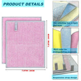 FLOWTECC 3/6PCS 2024 New Multifunctional Non-Scratch Wire Dishcloth for Wet and Dry, New Double Layer Dishwashing Rags for Washing Dishes, Kitchen