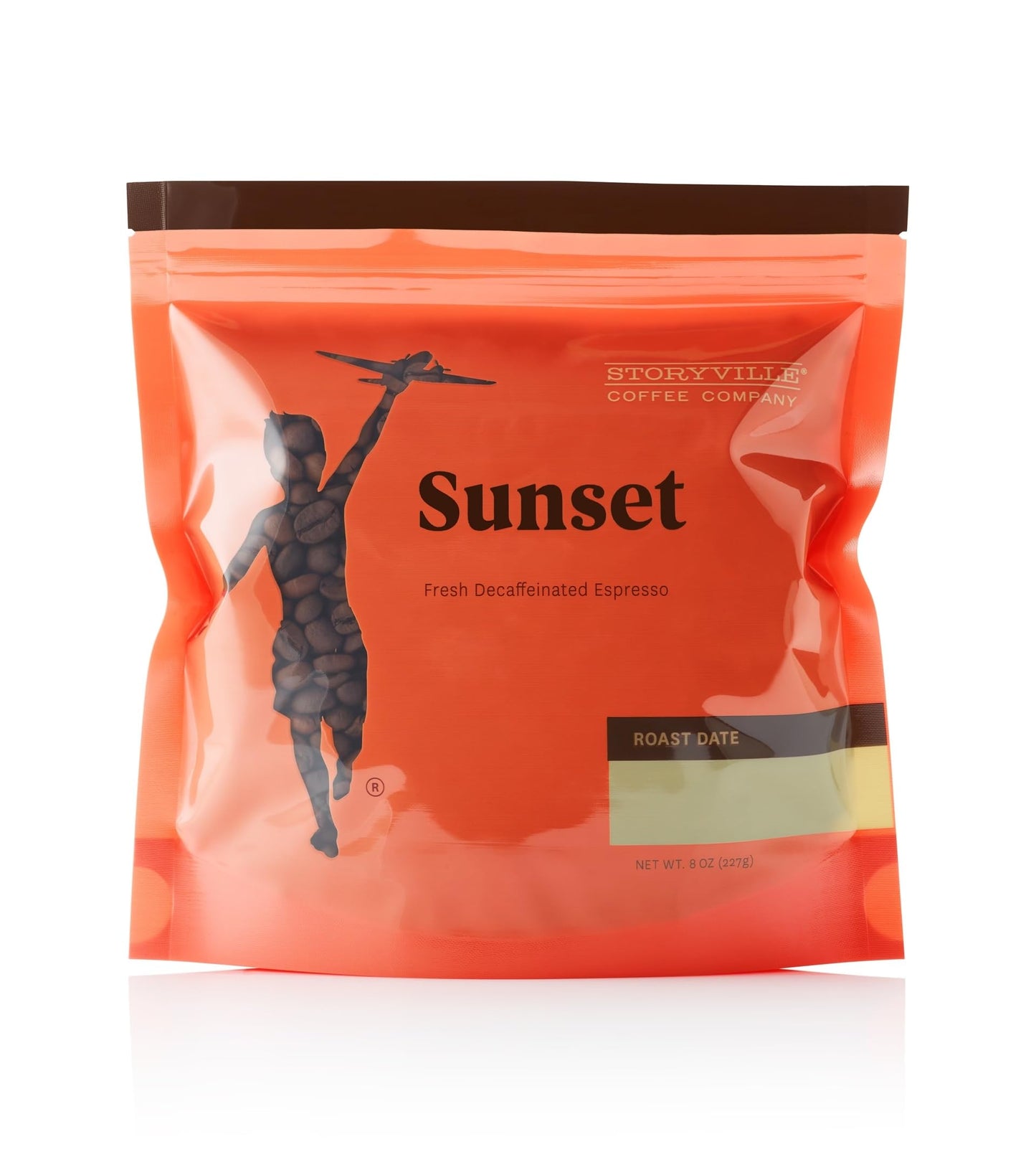Storyville Coffee Sunset (Decaf) | Premium Whole Bean Espresso Fresh Roasted Coffee Beans Medium Roast | 8 ounces