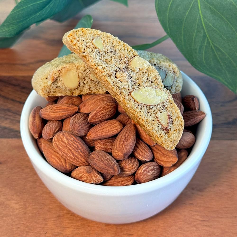True Delicious GLUTEN FREE INGREDIENTS ALMOND BISCOTTI, buttery, fine Italian cookies, baked twice (4 boxes of 6oz each)